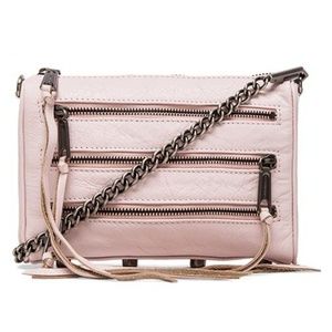Rebecca Minkoff | mini 5 zip pale pink crossbody